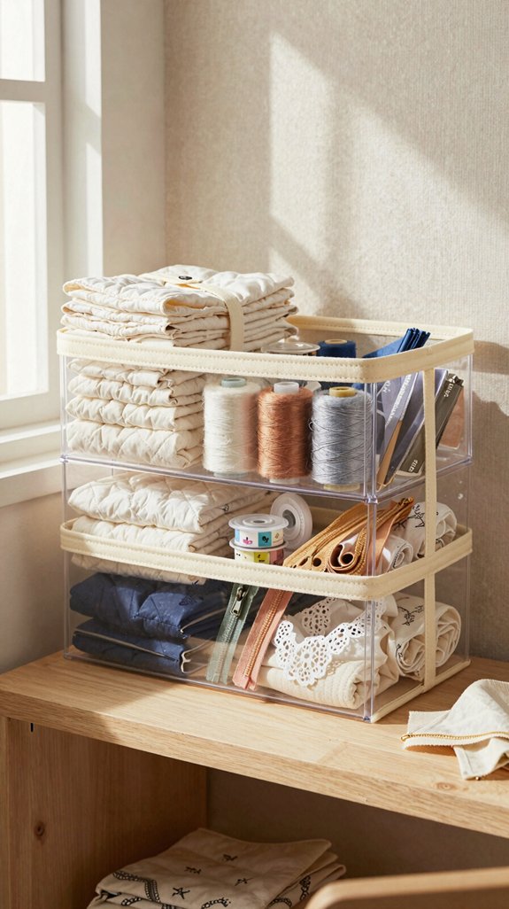 easy fabric inventory bins