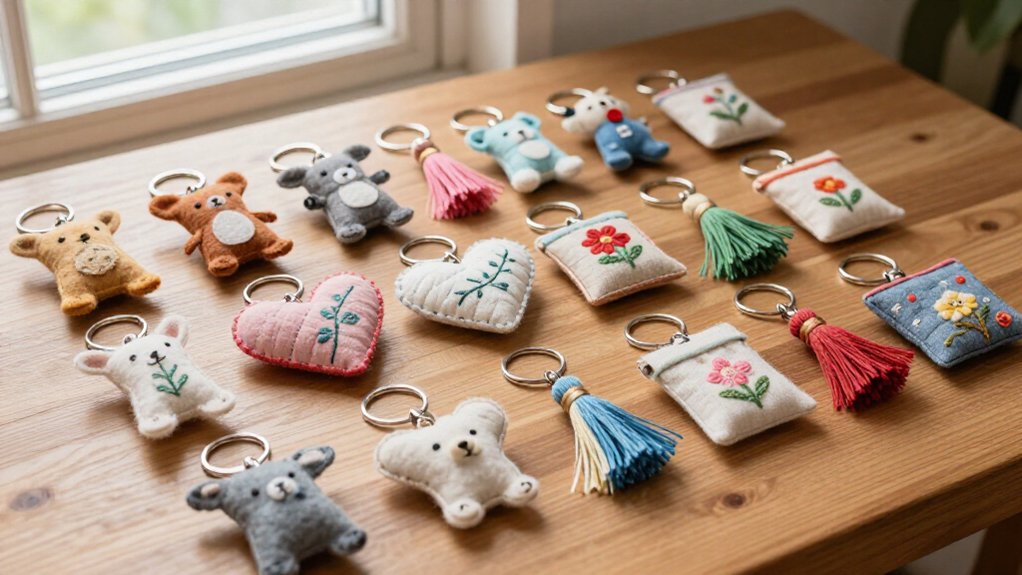 easy fun sewing keychains