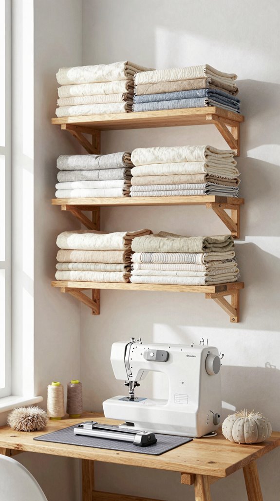 easy reach fabric storage