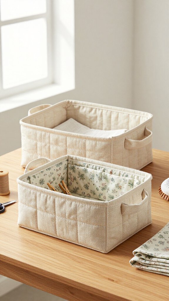 easy sew fabric storage baskets