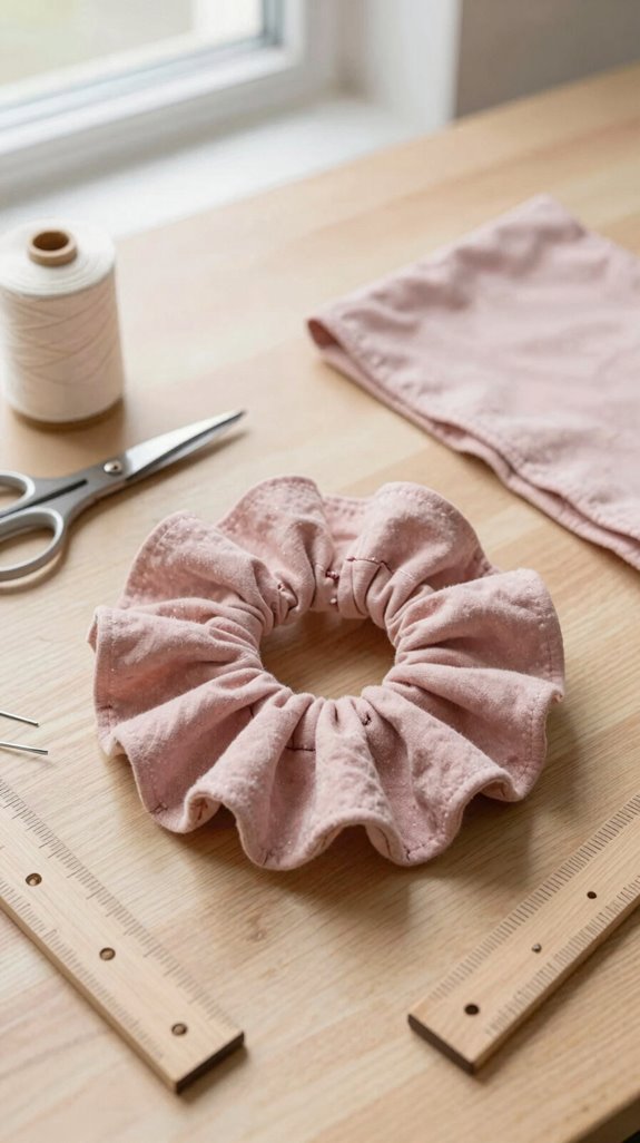 easy straight seam scrunchie