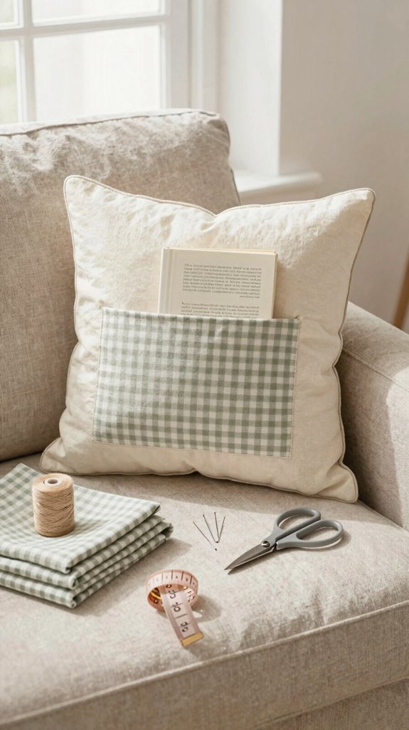 envelope back reading pillow