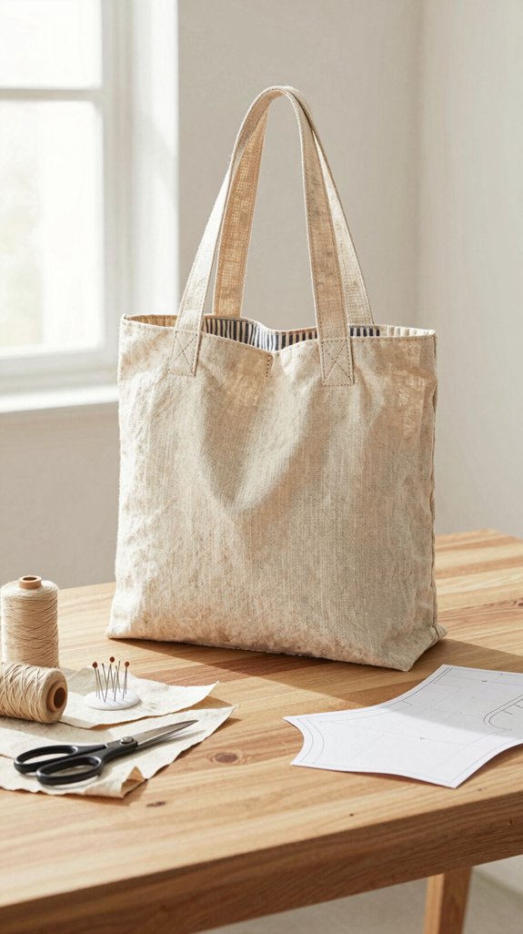 everyday linen tote bag