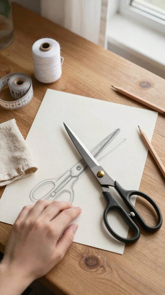 fabric shears side view