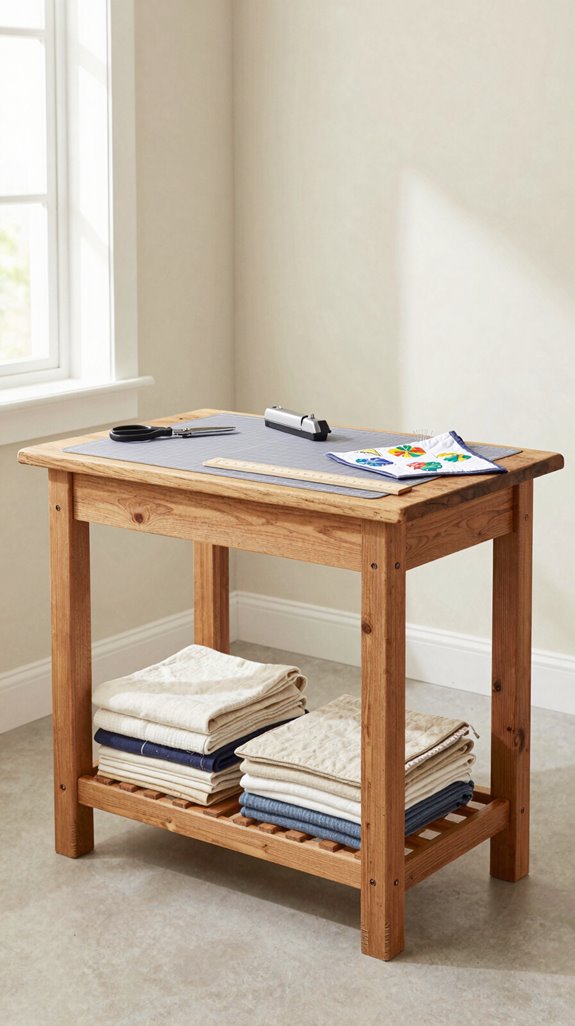 farmhouse fabric prep station