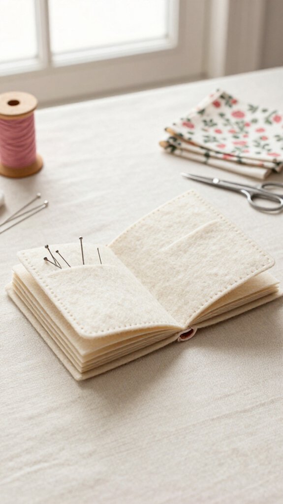felt needle book storage