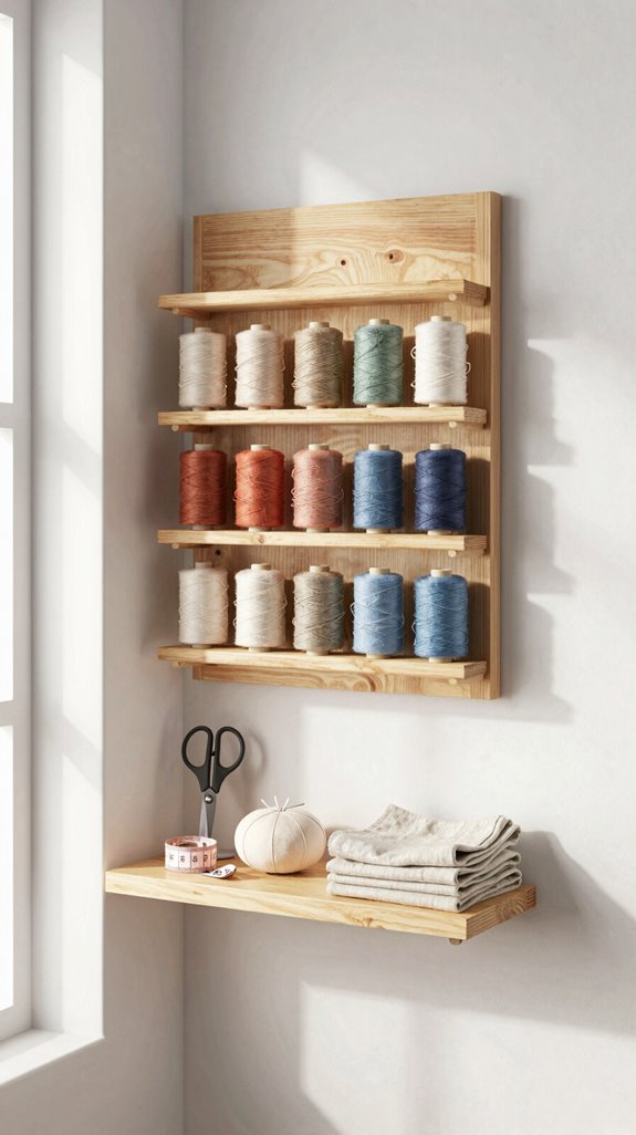 foldable rack for spool organization