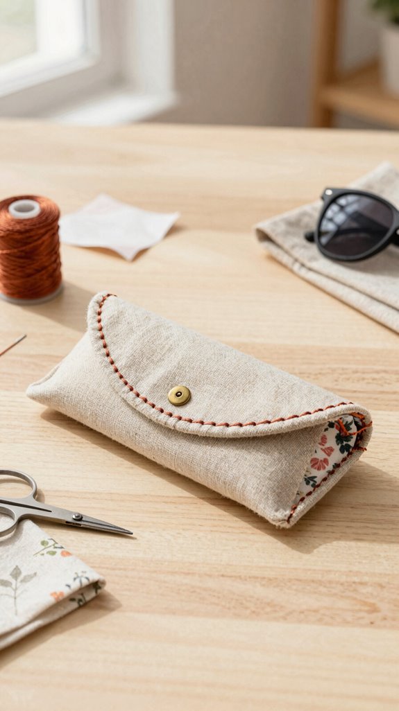 fusible fleece soft eyeglass case