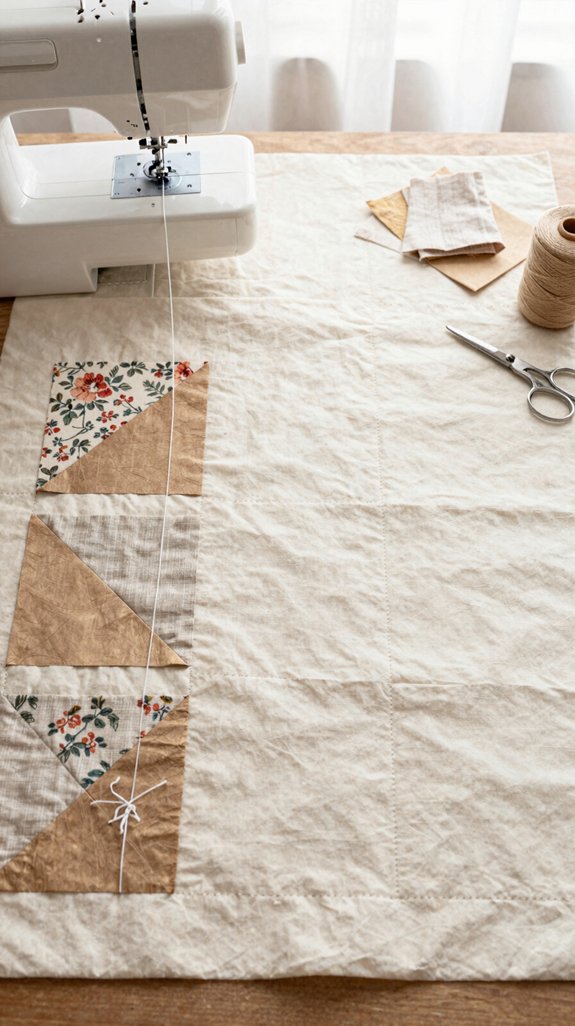fusible web quilt sandwich stitching