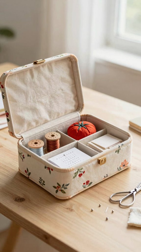 garden fresh floral sewing organizer