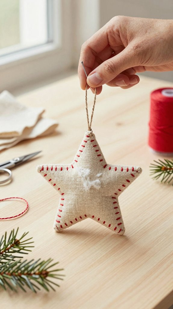 hand sewn fabric ornament keepsakes