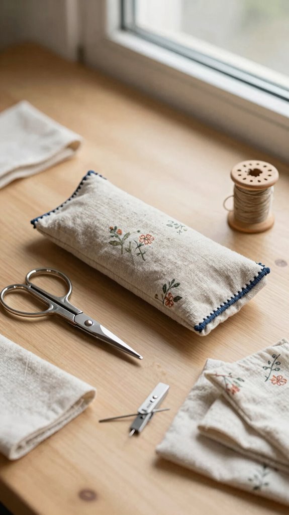 hand sewn quilted eyeglass case