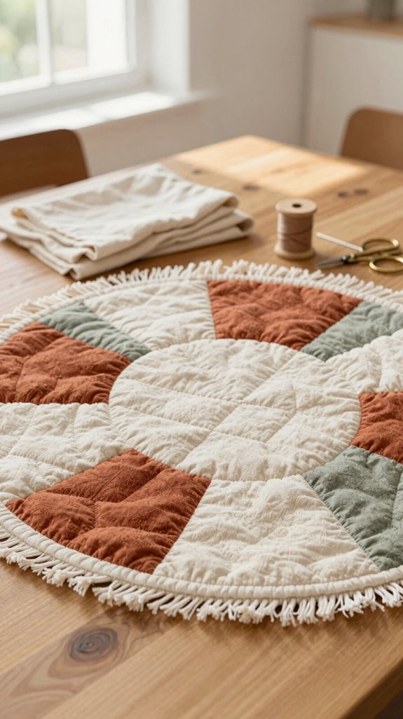 handmade boho patchwork table mat