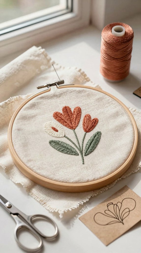 handmade boutique logo with sewing charm