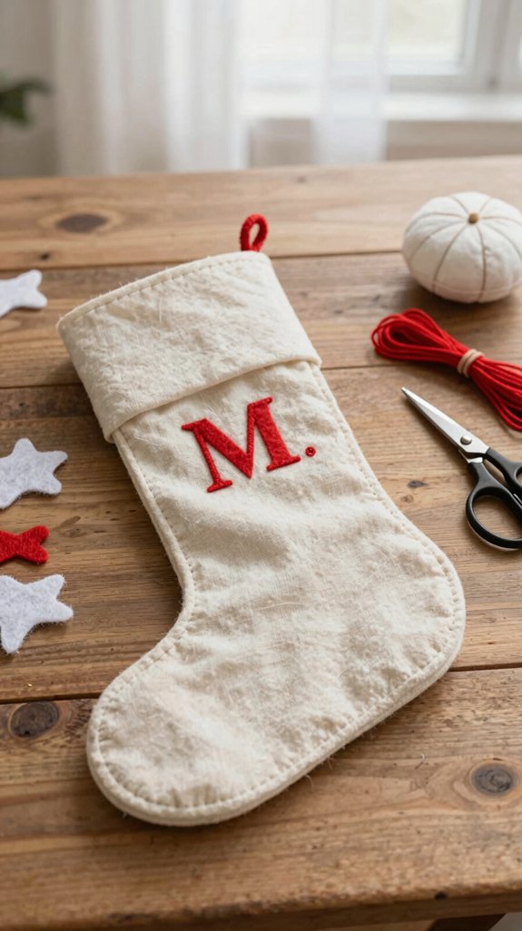 handmade christmas name stockings