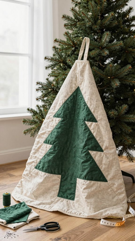 handmade christmas tree skirt