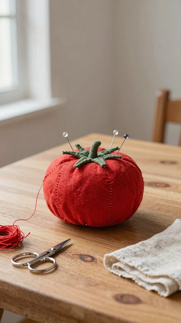 handmade denim pin cushion