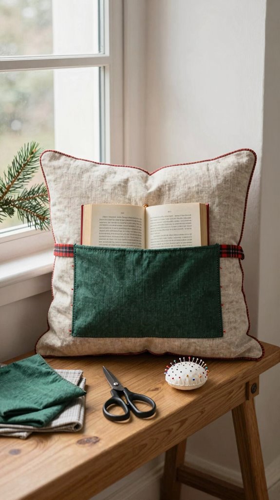 handmade no sew reading pillow