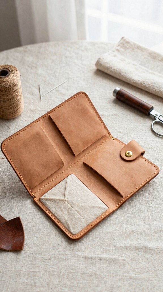 handmade passport holder pocket