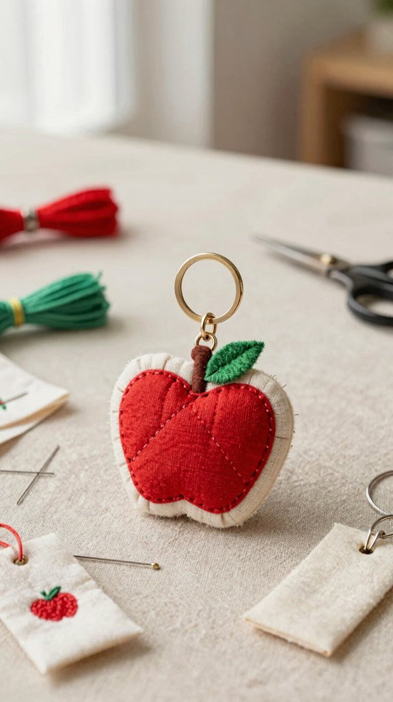 handmade teacher keychain gift