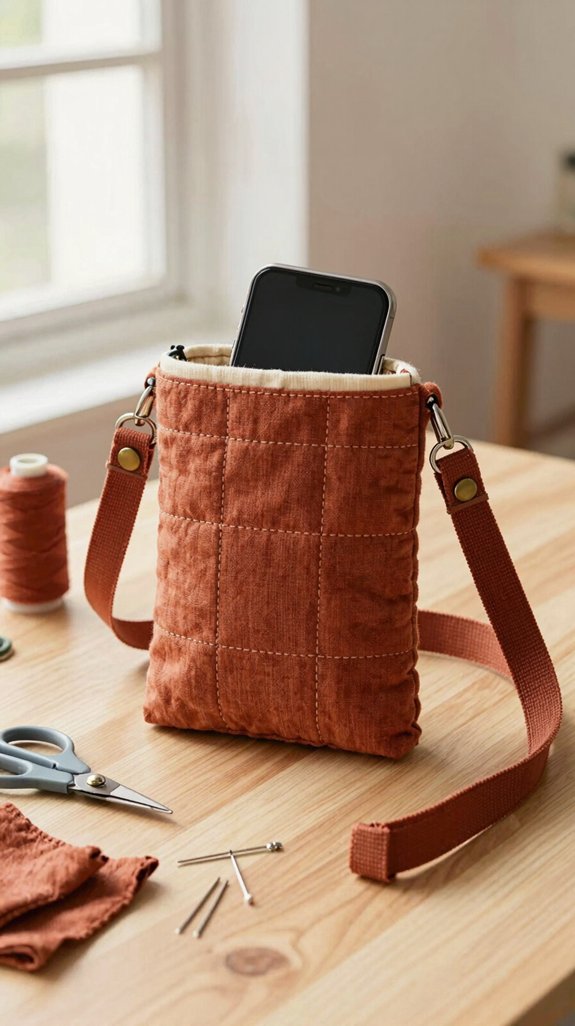 hands free phone crossbody bag