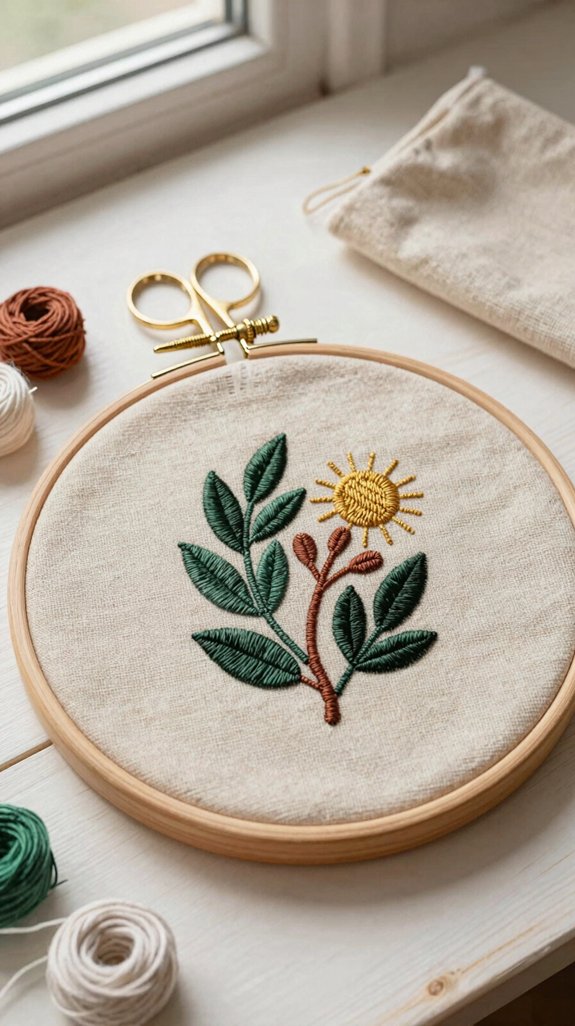 handstitched nature sewing logo