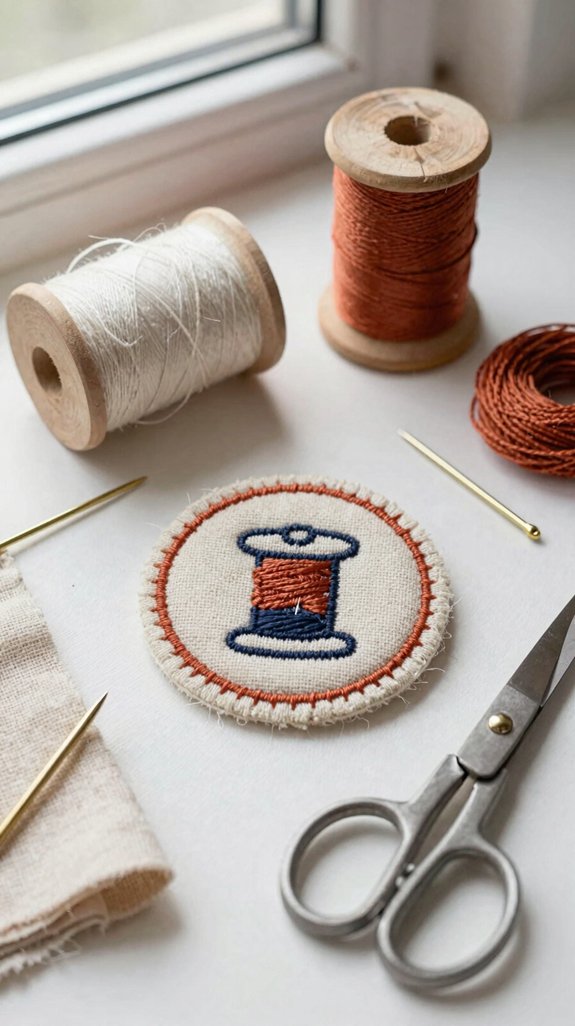 indigo thread spool badge