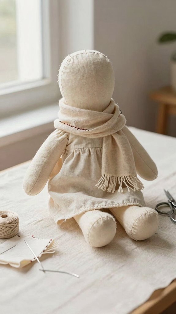 knit loop scarf for dolls