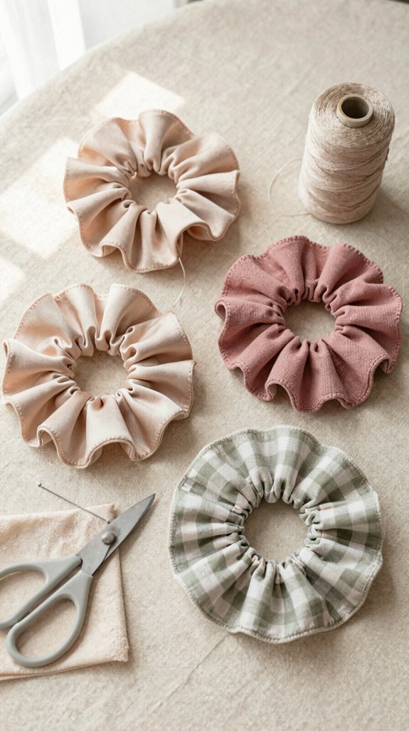 knit scrap scrunchie set