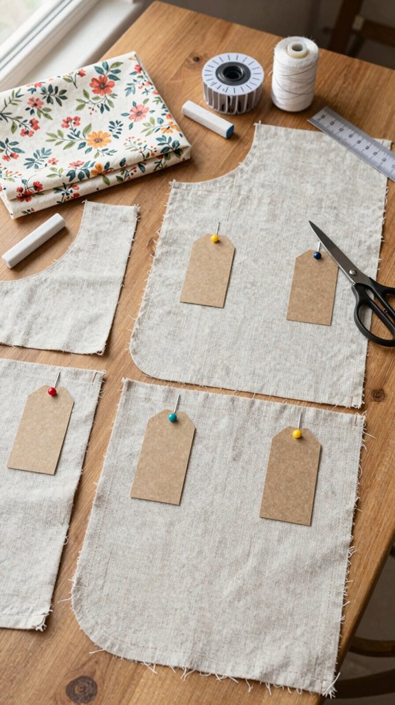 label pattern pieces immediately