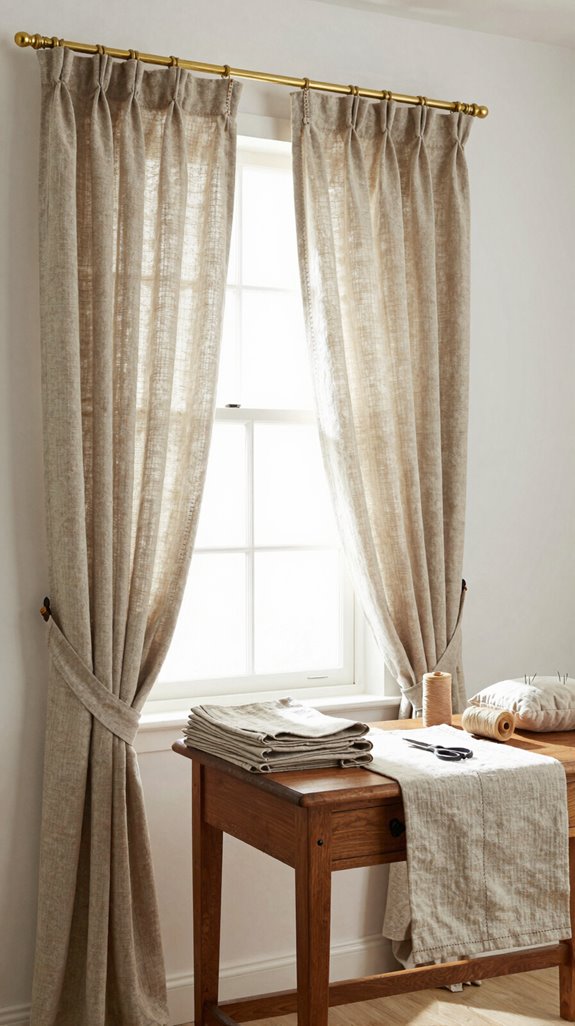 linen curtains for calm sewing