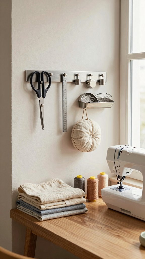 magnetic strip for sewing tools