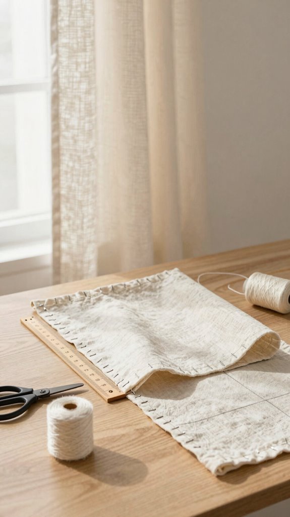 measure and stitch even hems