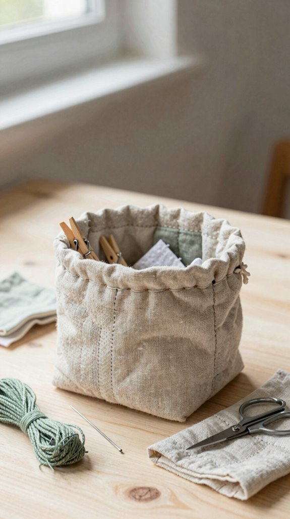 mini quilt cotton scrap basket