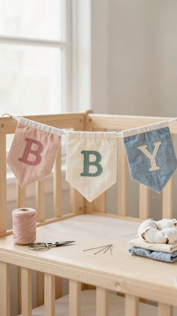 no sew fabric name banner tips