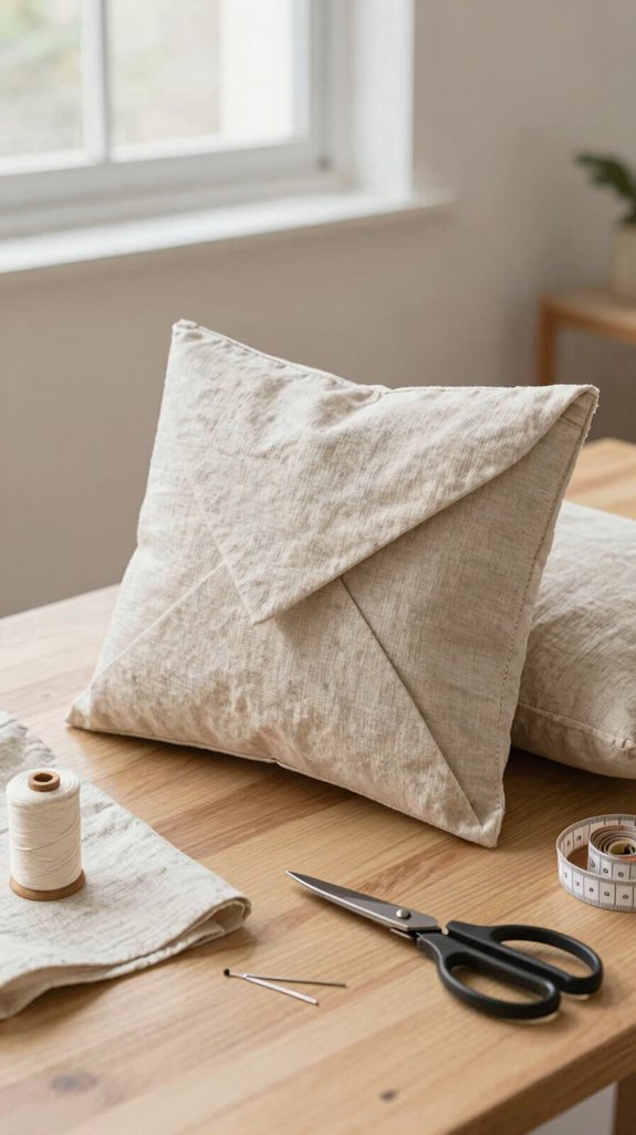 no zipper envelope pillow cover