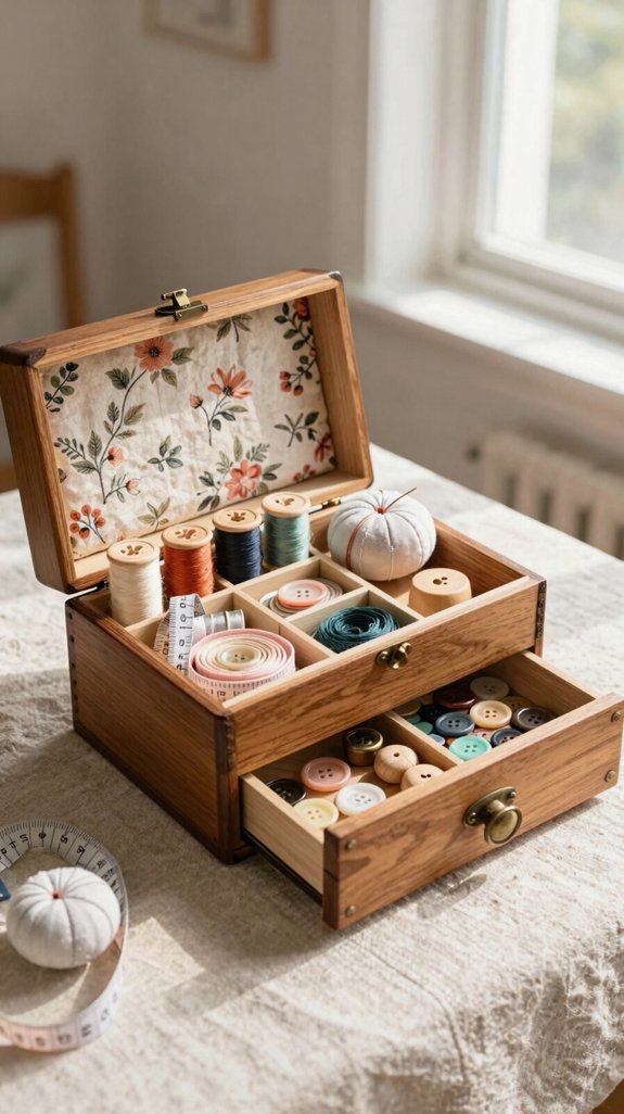 organize sewing supplies by zones