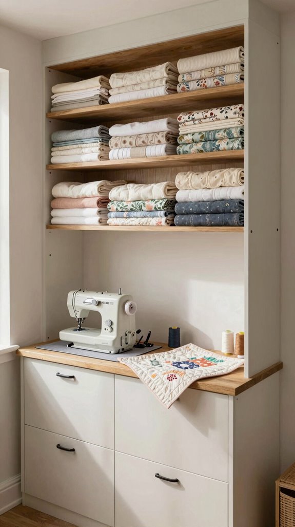 organized fabric storage bins