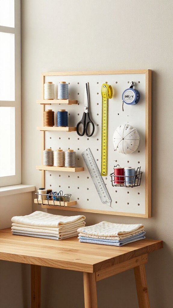 pegboard quick access tool station