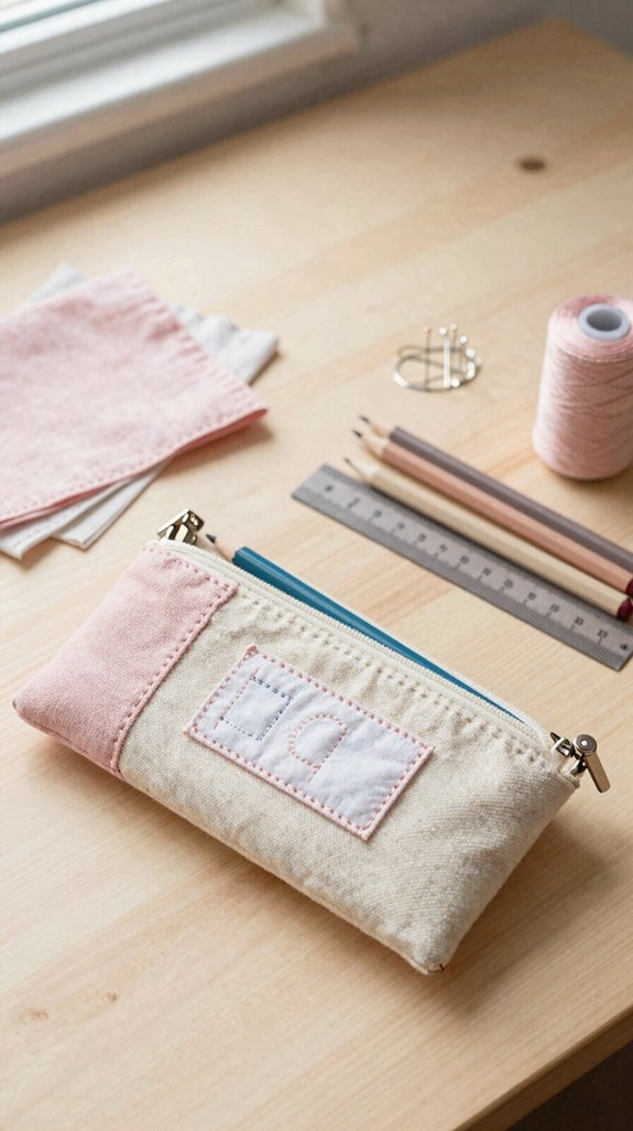 personalized canvas name pencil case