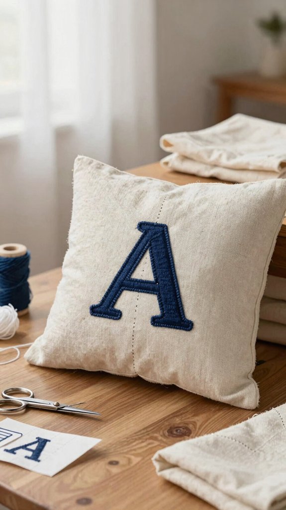 personalized cozy pillow letters