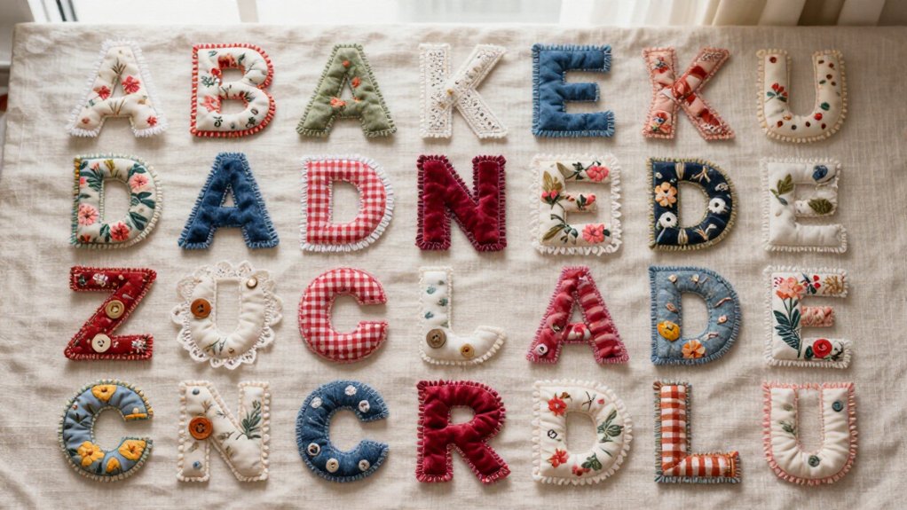 personalized fabric lettering ideas