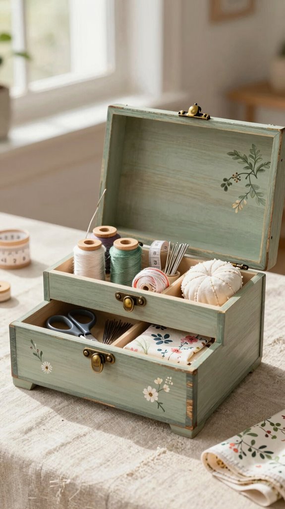 personalized sewing tool chest