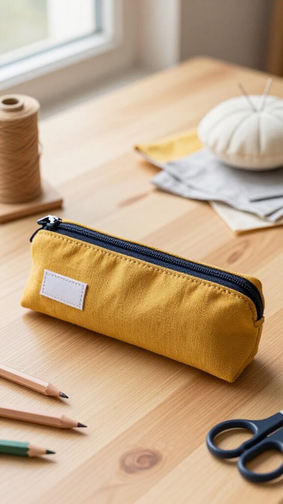 personalized zip pencil pouch