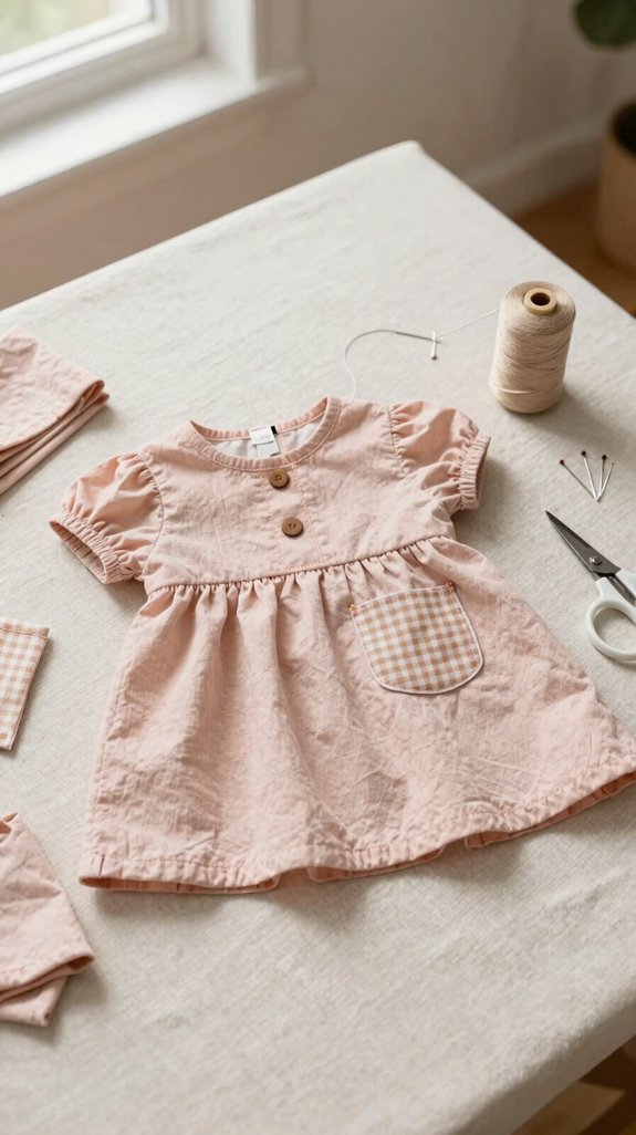 pocket dress with optional snaps