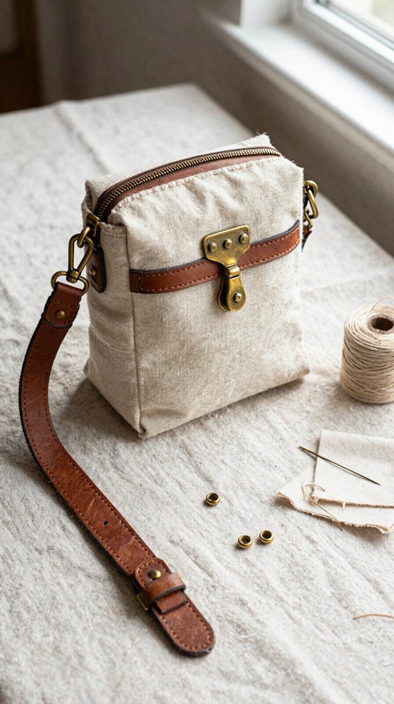 polished bag hardware details