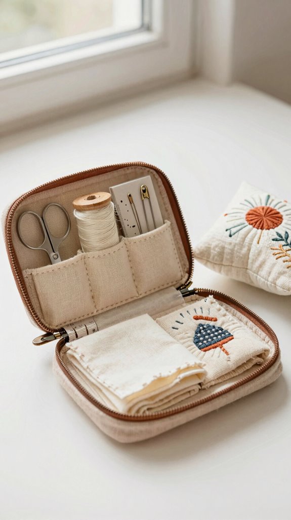 portable travel sewing kit tools