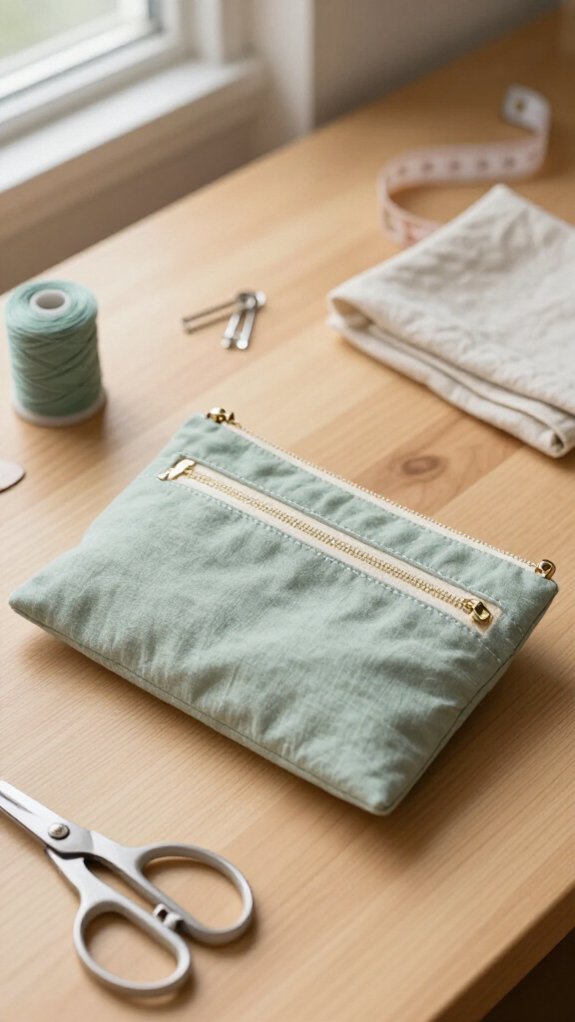practice stitching zipper closely