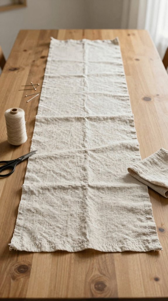 pre pressed double fold linen hem