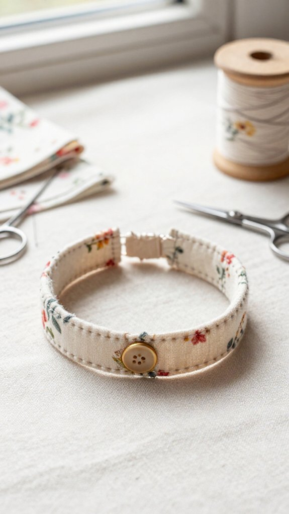 quick fabric scrap bracelet diy